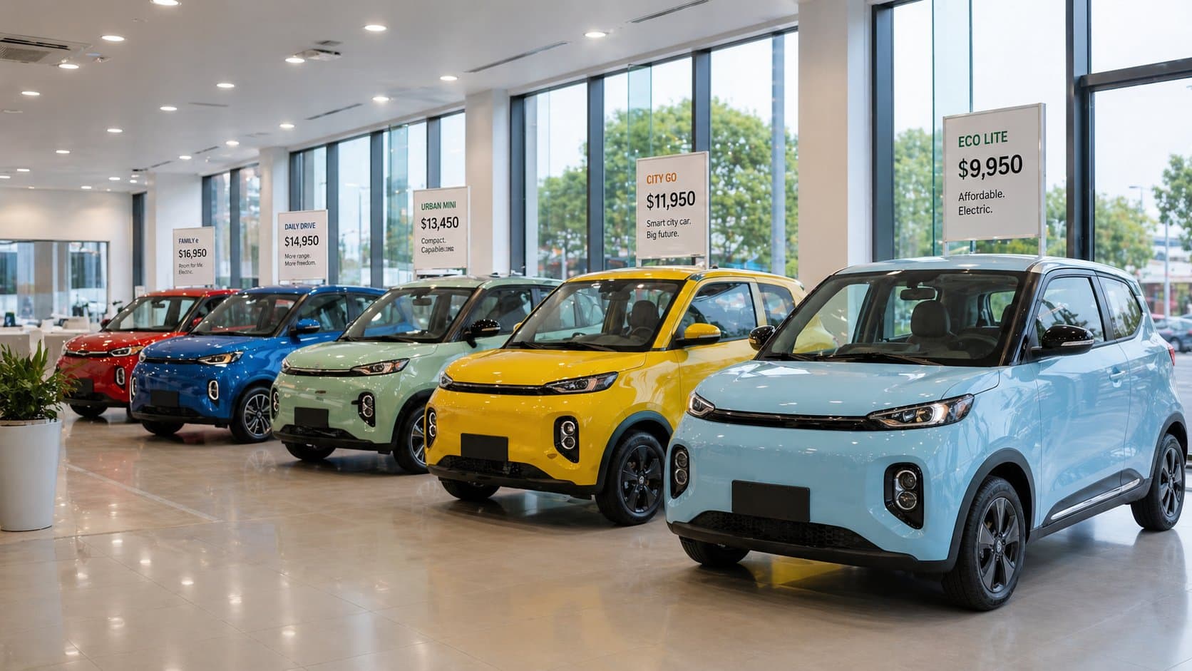 EV at dealership during sales event