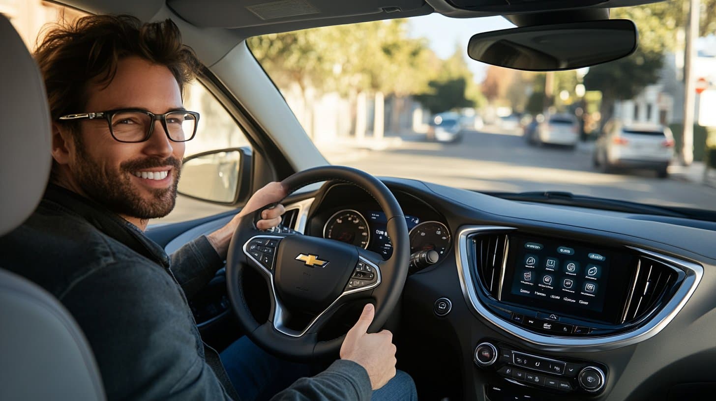 Chevy Equinox EV driving on a highway