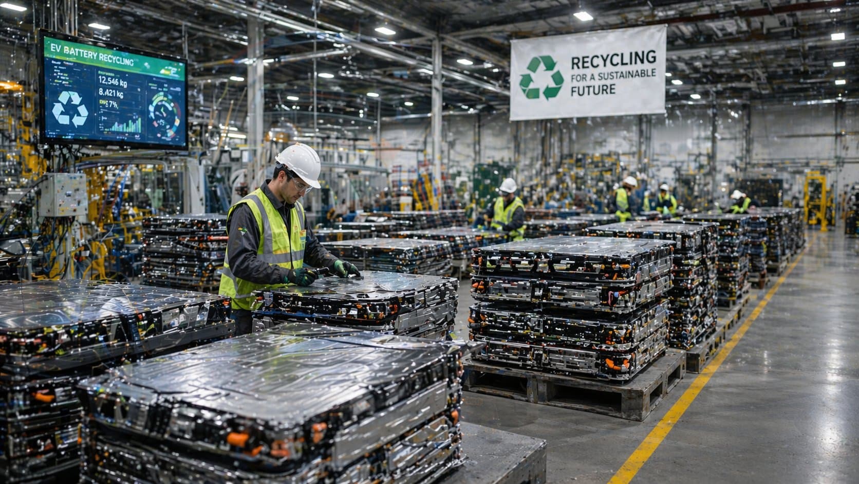 EV battery recycling facility