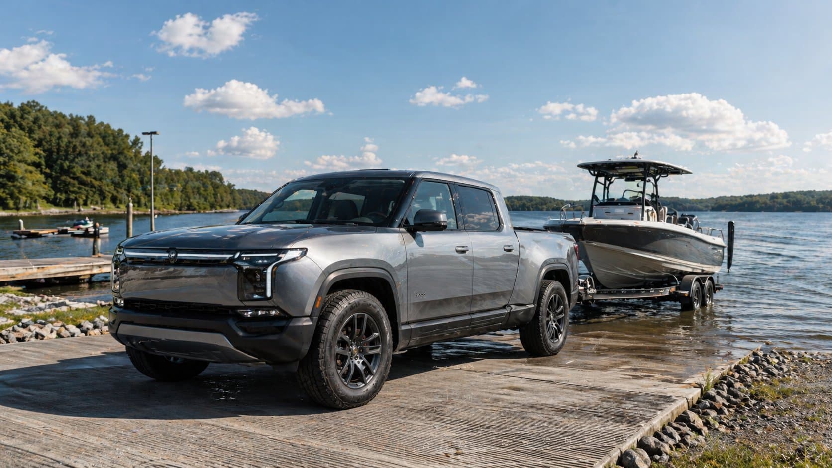 EV being towed behind a motorhome