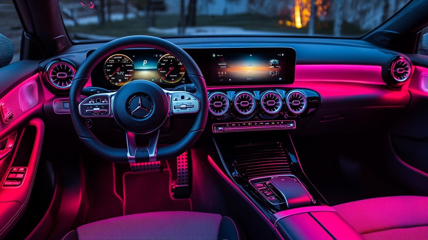 Mercedes CLA Electric interior with MBUX display