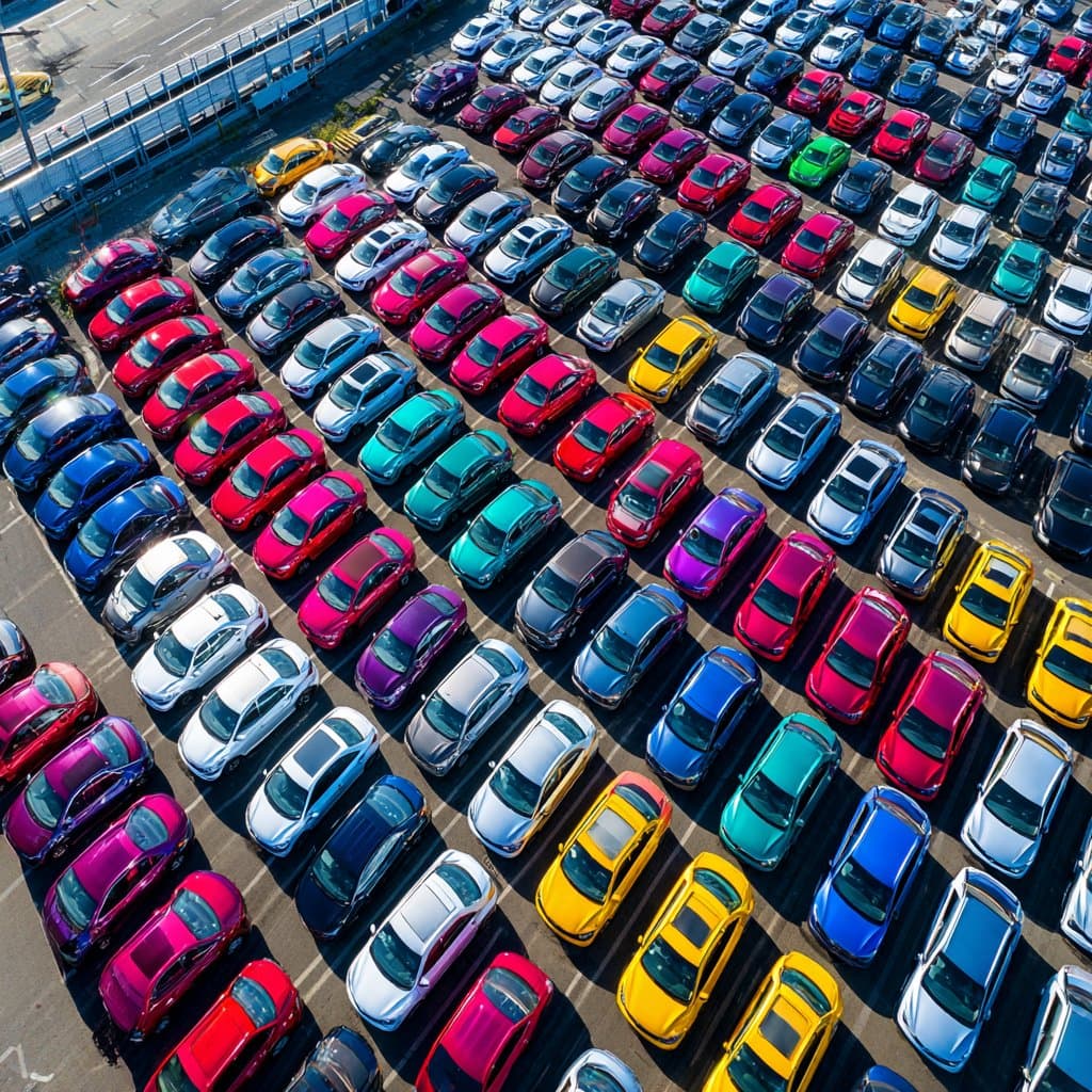 Q1 2026 EV sales scorecard — dealership lot filled with electric vehicles