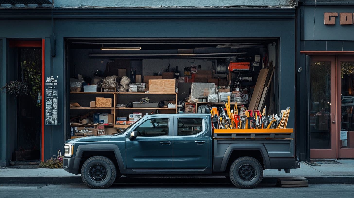 Slate Truck on a construction job site