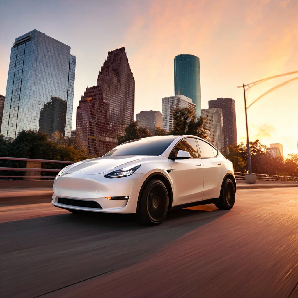 Tesla Robotaxi Model Y on the road in Texas