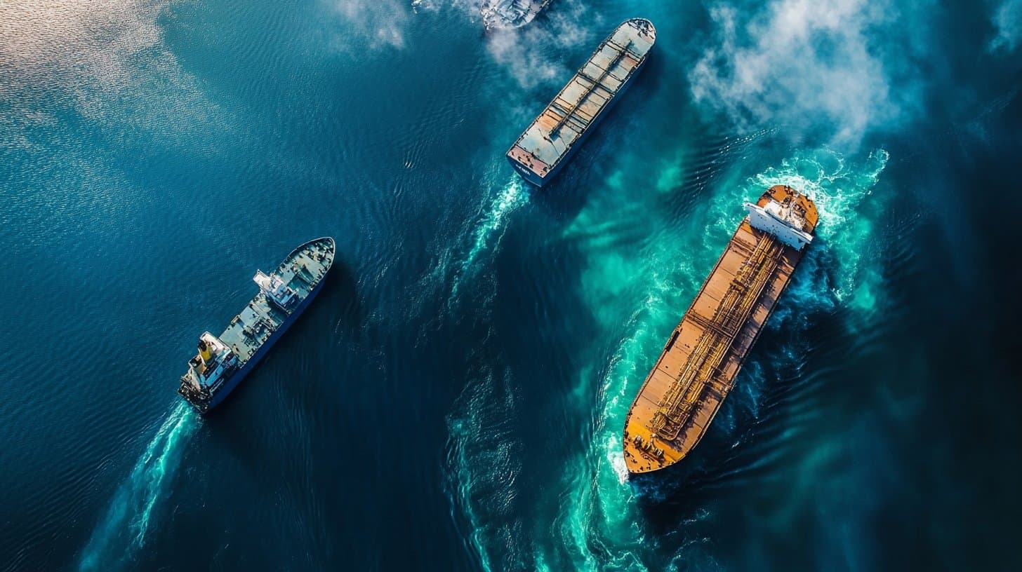 Oil tankers in the Strait of Hormuz shipping lane