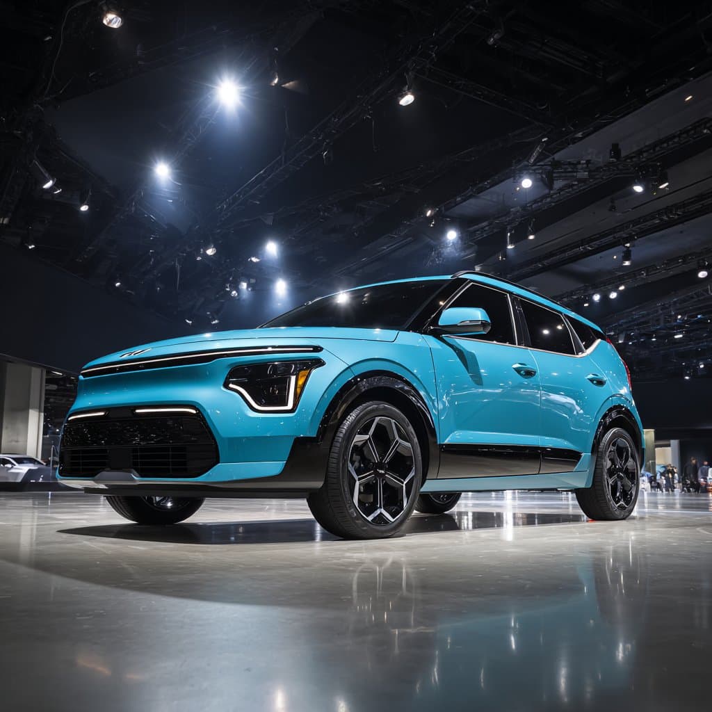 Kia EV3 compact electric SUV at the New York Auto Show